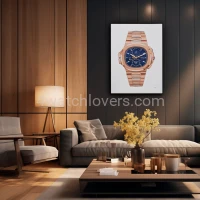 Drawing Patek Philippe 5990 Nautilus rose gold blue dial real work art drawing watches paintings handjob painted reproduction copy collector crayons unique home shop apartment interior decoration luxury 2.jpg
