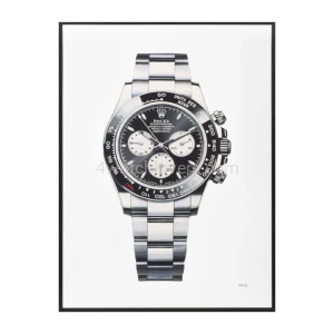 Fine Art painting of Rolex Cosmograph Daytona Le Mans watch in white gold
