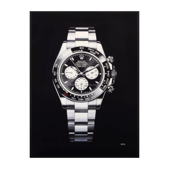 Drawing Rolex Daytona Le Mans real work art painting watches paintings drawings hand painted crayons collector unique home shop office apartment exclusive interior decoration luxury black background.jpg
