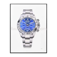 Fine Art Rolex Daytona blue dial white gold real work art painting watches paintings drawings hand painted crayons collector unique home shop office apartment exclusive interior decoration luxury.jpg