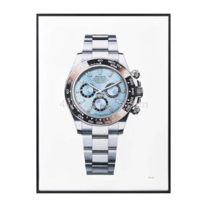 Fine Art painting of Rolex Cosmograph Daytona Platinum Ice Blue watch