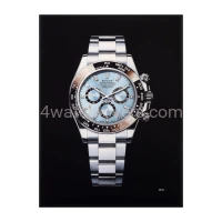 Fine Art Rolex Daytona Platinum ice blue dial real work art painting watches paintings drawings hand painted crayons collector unique home shop office apartment exclusive interior decoration luxury black background.jpg