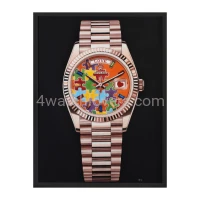 Painting Rolex Day Date Puzzle rose gold real work art painting watches oil paintings hand painted collector unique home shop apartment interior decoration luxury 1.jpg