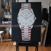 Painting Rolex Day Date Puzzle rose gold real work art painting watches oil paintings hand painted collector unique home shop apartment interior decoration luxury 3.jpg