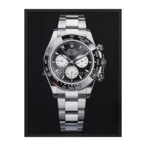 Oil painting of the Rolex Cosmograph Daytona Le Mans white gold